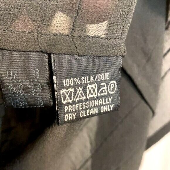 Nicole Fargo Black Label Vtg Black Dress With Textured Stripes  Sheer - Picture 4 of 7